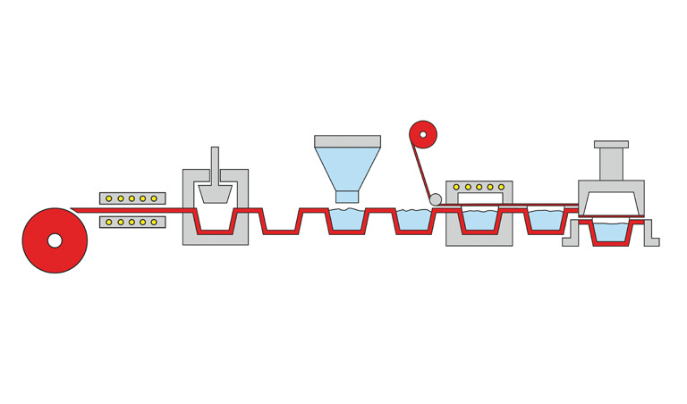 Form, fill and seal lines Form, fill and seal lines