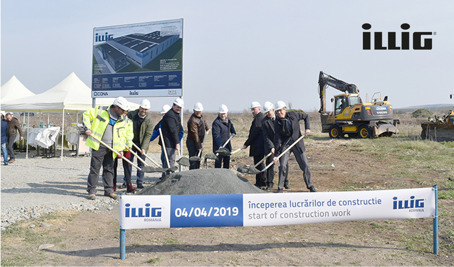 ILLIG groundbreaking Romania April 2019 | © ILLIG Maschinenbau GmbH & Co. KG