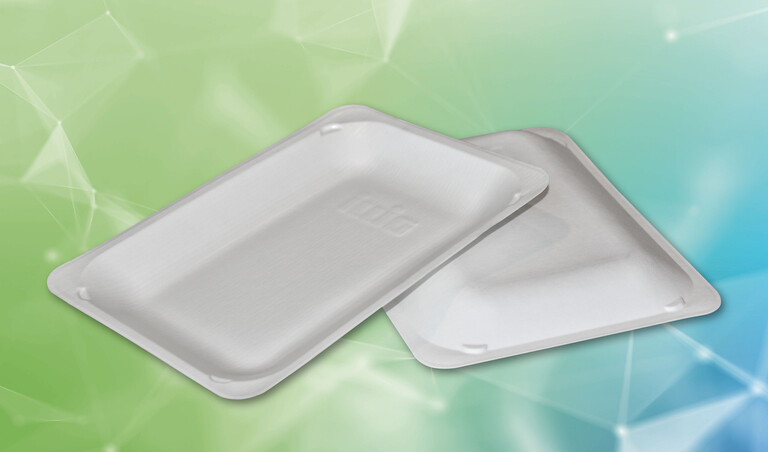 ILLIG realizes high-quality and sealable tray made of 250 µm thick paper with an ultra-thin degradable coating. | © ILLIG Maschinenbau GmbH & Co. KG
